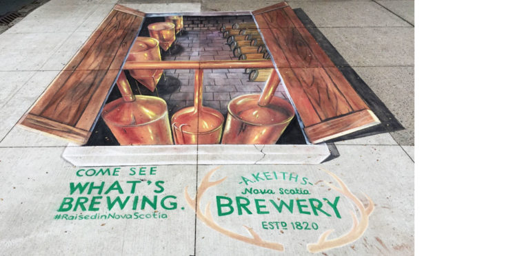 Alexander Keiths Brewery Chalk Art